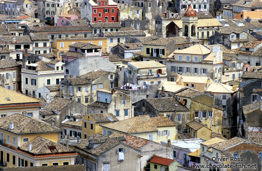 Houses in Corfu`s old town