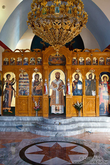 Inside a church near Rethymno