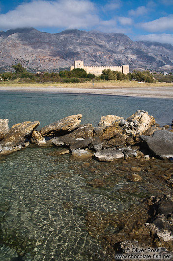 Frangocastello beach and castle
