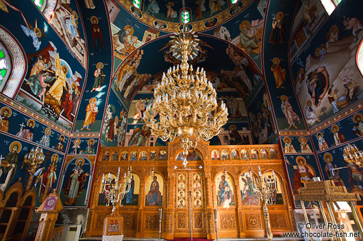 Main altar inside the Garazo church