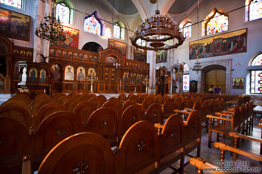 Inside the Ottoman Vezir Mosque in Iraklio (Heraklion)