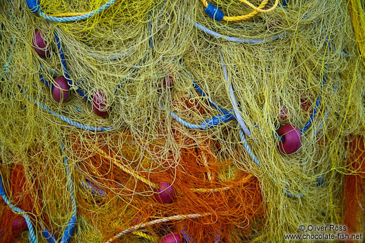 Fishing nets in Iraklio (Heraklion) harbour