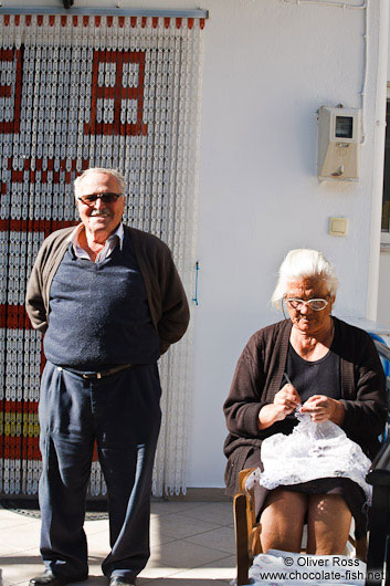 People in a village near Garazo