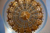 Travel photography:Chandelier inside a church near Rethymno, Grece