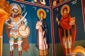 Travel photography:Paintings inside the Garazo church, Grece