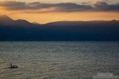 Travel photography:Sunset snorkler at Iraklio (Heraklion), Grece
