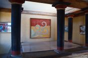 Travel photography:Frescos in the "Palace of Minos" at Knossos, Grece