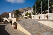 Travel photography:Main courtyard of Preveli monastery, Grece