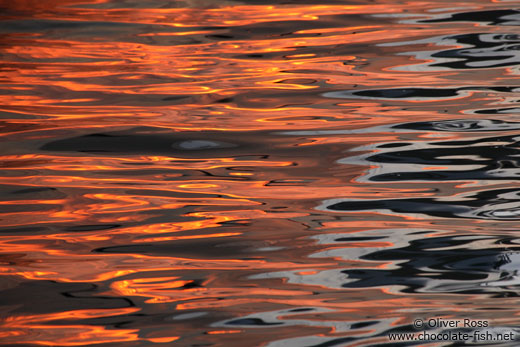 Sunset reflections in Igoumenitsa harbour