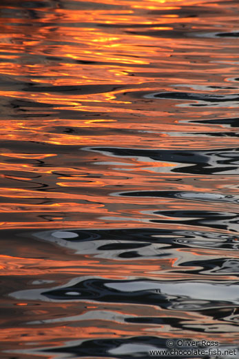 Sunset reflections in Igoumenitsa harbour