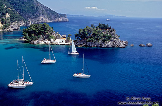 Sailing boats in Parga harbour