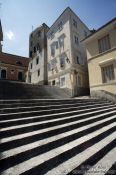 Travel photography:Stairs in Corfu old town, Greece