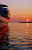 Travel photography:Sunset over Igoumenitsa harbour, Greece