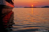 Travel photography:Sunset over Igoumenitsa harbour, Greece