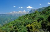 Travel photography:View of the Pindos mountain range near Papigko, Greece