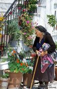 Travel photography:Old woman in Parga, Greece