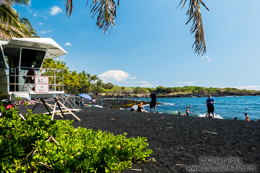 Black Sand Beach on Hawaii