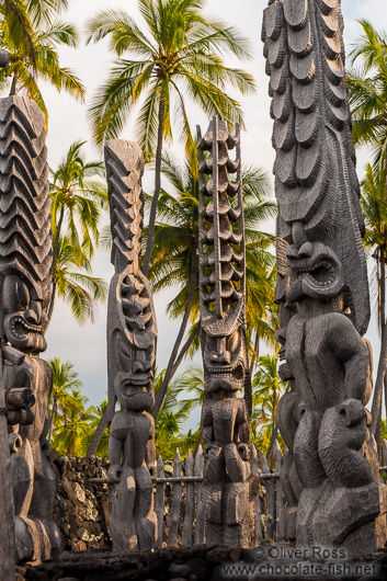Guardians in Pu`uhonua o Honaunau Ntl. Historical Park
