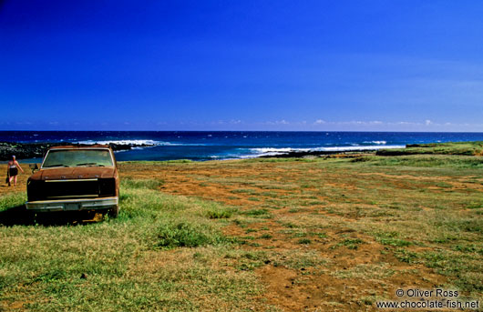 Abandoned car on Hawaii island