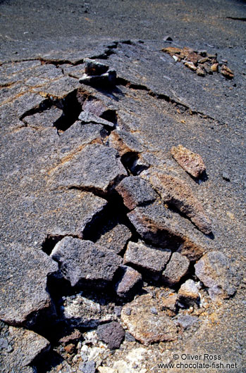 Cracked lava in Volcano National Park