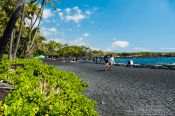 Travel photography:Black Sand Beach on Hawaii, Hawaii USA