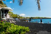 Travel photography:Black Sand Beach on Hawaii, Hawaii USA