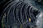 Travel photography:Cooled lava flow in Volcano National Park, Hawaii USA