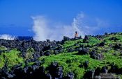 Travel photography:Breakers near Ka Lae (South Point), Hawaii USA