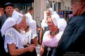 Travel photography:Men and women in traditional dress at a festival in Vlissingen, Holland (The Netherlands)