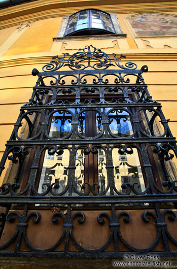 Window at a house in Budapest castle