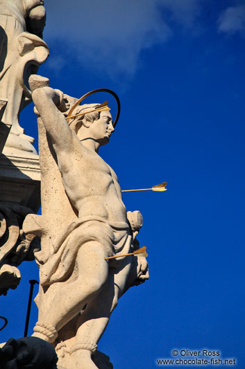 Budapest castle Trinity column detail