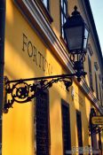 Travel photography:Facade in a house in the Budapest castle, Hungary