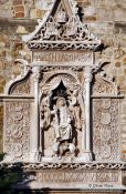 Travel photography:Sculpture of King Matthias in Budapest castle, Hungary