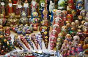 Travel photography:Budapest market matryoshkas , Hungary