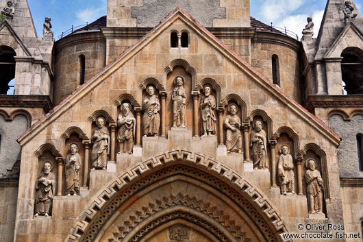 Detail above the entrance portal to the Ják chapel in Budapest´s Vajdahunyad castle