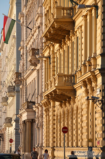 Budapest riverside facades 