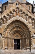 Travel photography:Entrance portal to the Ják chapel in Budapest´s Vajdahunyad castle, Hungary