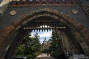 Travel photography:Gate of Budapest´s Vajdahunyad castle, Hungary