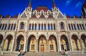 Travel photography:Budapest parliament at sunset , Hungary