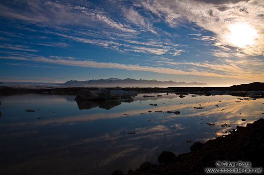 Breiðárlón lake in early morning light