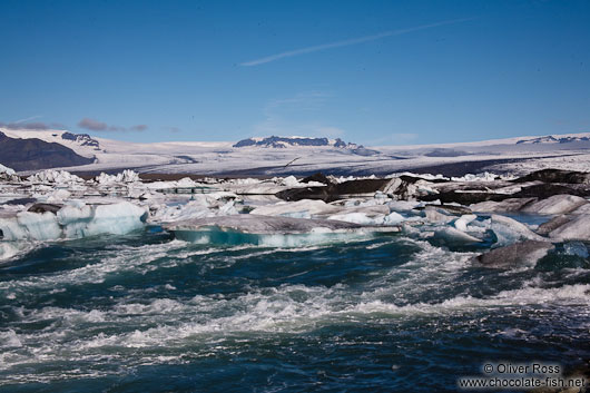 Outlet of the Jökulsárlón lake