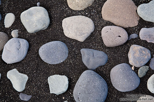 Pebbles on the beach at Jökulsárlón