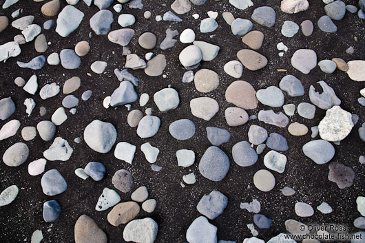 Pebbles on the beach at Jökulsárlón