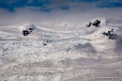 Travel photography:View of the Vatnajökull glacier that drains into Breiðárlón lake, Iceland