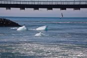 Travel photography:Icebergs floating to sea through the outlet of the Jökulsárlón, Iceland