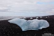 Travel photography:Icebergs washed up at the beach near Jökulsárlón, Iceland