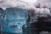 Travel photography:Detail of an iceberg washed up at the beach near Jökulsárlón, Iceland