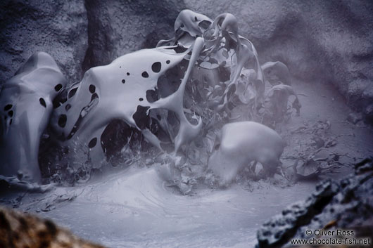 Boiling mud in the geothermal area at Hverarönd