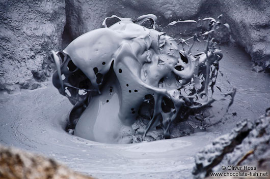 Boiling mud in the geothermal area at Hverarönd