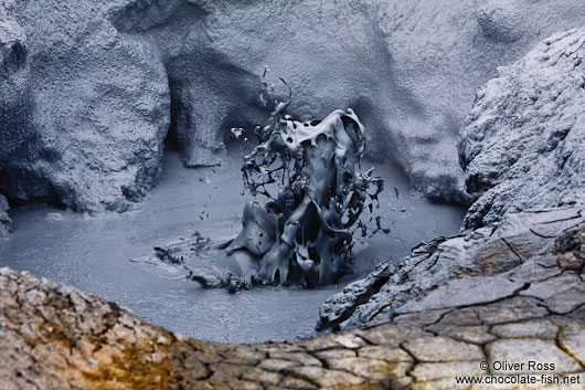 Boiling mud in the geothermal area at Hverarönd